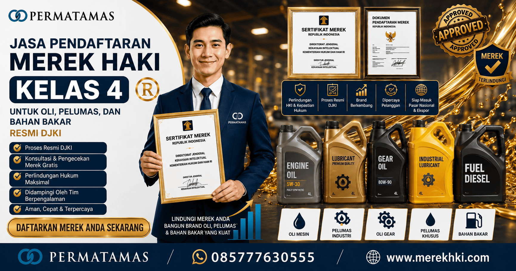 Jasa Pendaftaran Merek HAKI Kelas 4 untuk Oli dan Pelumas
