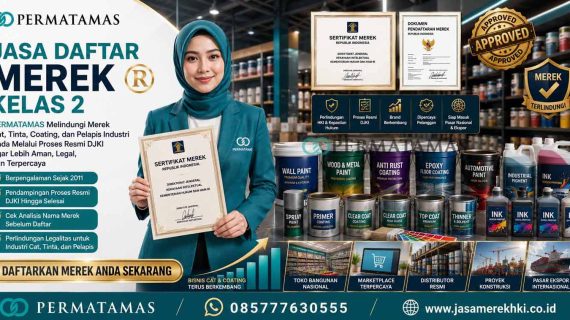 Kelas 2 Merek Produk untuk Pernis, Lapisan Pelindung, dan Bahan Pewarna Resmi DJKI: Jasa Pendaftaran Merek HKI Resmi DJKI