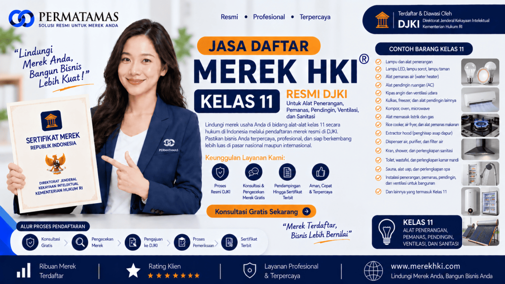 Kelas 11 Merek Produk untuk Dispenser, Pemanas Air, dan Peralatan Pendingin Resmi DJKI: Jasa Pendaftaran Merek HKI Resmi DJKI