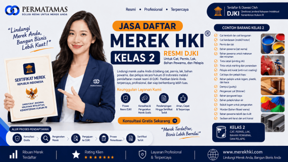 Jasa Pendaftaran Merek HKI Kelas 2 untuk Tinta Cetak, Tinta Penanda, dan Pigmen Resmi DJKI
