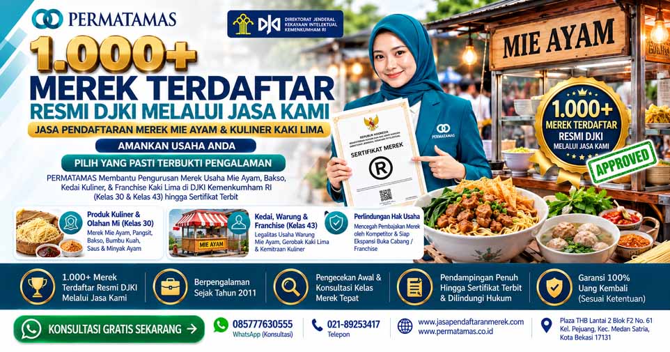 Jasa Pendaftaran Merek Mie Ayam & Kuliner Kaki Lima — Amankan Usaha Anda